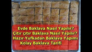 Evde Baklava Nasıl Yapılır  Kolay Baklava tarifi [upl. by Ecnerwaled]