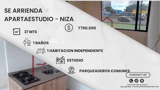 SE ARRIENDA APARTAESTUDIO EN NIZA [upl. by Terina]