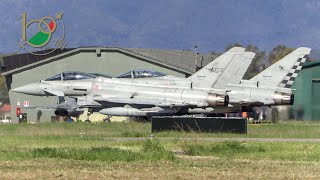 Grosseto 4° Stormo Eurofighter EF2000 Aermacchi M346  100 Anni Aeronautica Militare Italiana [upl. by Ogg701]