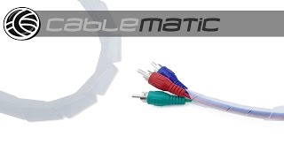 Organizador de cables espiral blanco distribuido por CABLEMATIC ® [upl. by Enilec]