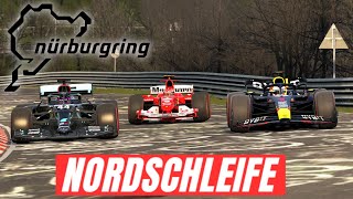 MERCEDES W11 vs RED BULL RB19 vs FERRARI F2004 at NORDSCHLEIFE [upl. by Nahsab722]