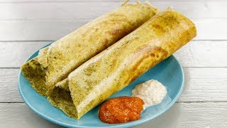 Pesarattu Recipe  Crispy and Healthier No Fermentation Moong Dal Dosa  CookingShooking [upl. by Reinertson]