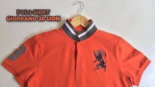 UNBOXING POLO SHIRT GIORDANO 3D LION  PELIHARA SINGAAA [upl. by Launamme]