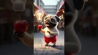 Cute Pug doesnt have money to buy cherries lets see his idea 🐶💡🍒 dog pug funny memes ytviral [upl. by Lanfri]