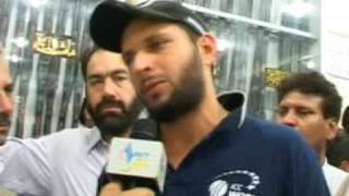 Shahid Afridi at opening of Arms Store Speaking Pashto [upl. by Nadnerb]