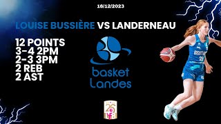 LFB J11  LOUISE BUSSIÈRE HIGHLIGHTS VS LANDERNEAU [upl. by Gnirps464]