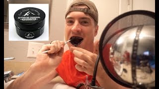 ASMR CHARCOAL TOOTHPASTE TEETH BRUSHING [upl. by Nnaecarg926]