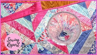 Quilted Table Runner Using Strip  Tube Piecing  BeginnerFriendly Project  SEWING REPORT [upl. by Acima]