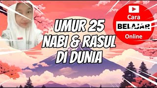 Umur 25 Nabi dan Rasul di Dunia [upl. by Milore]