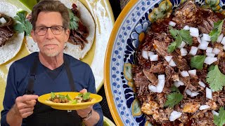 Slow Cooked Beef Barbacoa  Rick Bayless Taco Manual [upl. by Luane]