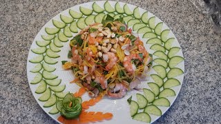 Salade mangue vietnamienne crevettes et viande Gỏi xoài tôm thịt Vietnamese Green Mango Salad [upl. by Motch]