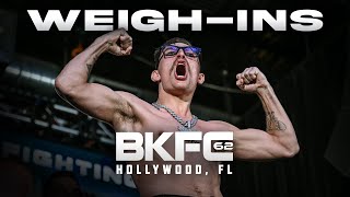 BKFC 62 HOLLYWOOD WeighIn  LIVE [upl. by Franciskus]