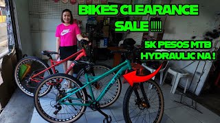 CLEARANCE SALE NG MGA BIKES 5K MAY MTB HYDRAULIC KA NA  3K PESOS ROAD BIKE [upl. by Dimmick]