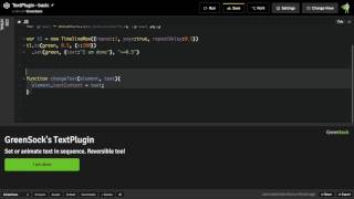 Use GreenSocks TextPlugin to set or animate text [upl. by Mohandas]