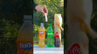 Who is stronger Mentos blew everything up Cola Fanta Sprite experiment [upl. by Haroun411]