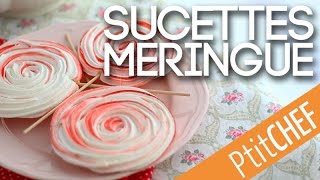 Recette de sucettes en meringue  Ptitchefcom [upl. by Nonnaer290]