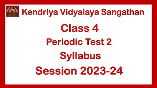 KVS PT2 Exam Syllabus Class 4  English  Hindi  Maths  EVS [upl. by Trawets414]