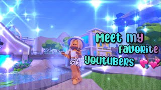 🤩Meet my favorite youtubers 🤩💖😍  Roblox trend 2021 [upl. by Eonak149]