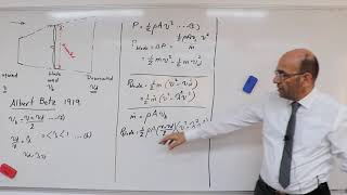 Derivation of the Equation for the Betz Limit in Wind Turbines f 6112019 [upl. by Hubert]