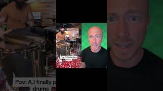 El Estepario Siberiano AI Finally Plays Drums shorts reaction [upl. by Sandell540]