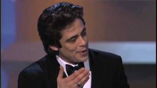 Benicio Del Toro winning Best Supporting Actor [upl. by Binnings148]