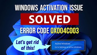 Windows activation issue solved error code 0x004C003 [upl. by Varian]