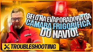 TROUBLESHOOTING  GELO NA EVAPORADORA DA CÂMARA FRIGORÍFICA DO NAVIO [upl. by Ahsilac439]