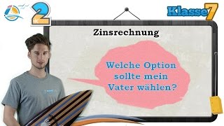 Zinsrechnung verstehen  Klasse 7 ★ Übung 2 [upl. by Sidonie676]