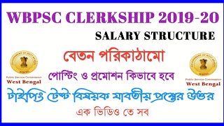 wbpsc clerkship salary structure 2020  posting and promotion aspects  typing test details [upl. by Fryd]