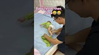 Baby doesnt want to wear pants 😂 baby funny fun cutebaby cute shortsviral [upl. by Yelnet]