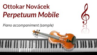 Novacek Perpetuum Mobile  piano accompaniment backing track sampledemo [upl. by Modnar]