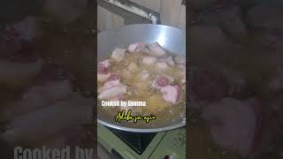 Cooking Adobong Baboy [upl. by Ettebab]