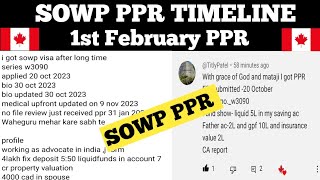 🇨🇦 1st February latest SOWP PPR TIMELINESOWPspouse open work permit canada ppr timelinesowpppr [upl. by Tyrus]