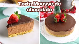 TORTA MOUSSE DE CHOCOLATE  NÃO VAI AO FORNO SUPER FÁCIL E CREMOSA  Day Flaubert [upl. by Arik]