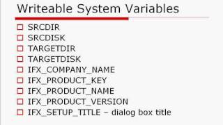 InstallScript  System Variables  InstallShield 2009 [upl. by Anilyx]