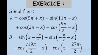 Calcul trigonométriqueExerciceTronc commun science TCSBIOF [upl. by Lac]