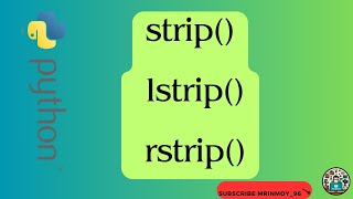 strip and lstrip and rstrip in python [upl. by Eilra]