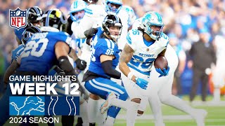 Detroit Lions vs Indianapolis Colts  2024 Week 12 Game Highlights [upl. by Anomis]