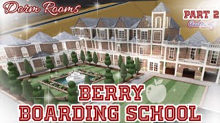 Bloxburg  Berry Boarding School Part 2 Dorm Rooms  Speed Build [upl. by December]