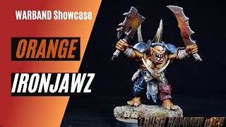 Warband  Army showcase orange Ironjawz for Warcry [upl. by Ayrad]