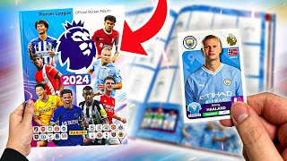 FILLING my NEW Panini PREMIER LEAGUE 2024 HARDBACK STICKER ALBUM Pack Opening [upl. by Uriia]