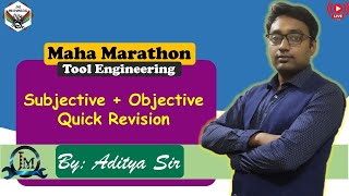 Maha MarathonTool EngineeringSubjective Revision4th SemMEMECADCAMSBTEBy Aditya Sir [upl. by Eissat]