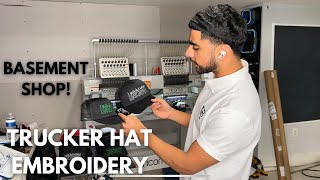 Embroidering Trucker Hats From Start To Finish [upl. by Anivlis449]