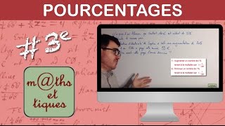 Effectuer un calcul de pourcentage  Troisième [upl. by Lizzie]