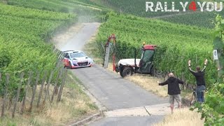 Neuville almost crash with a tractor  Rally Deutschland Test 2015 HD [upl. by Sorcha559]