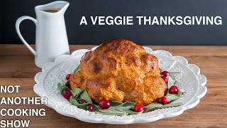 the GREAT MEATLESS quotTURKEYquot with veggie stock gravy [upl. by Eseerehs]