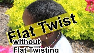 Flat Twist Natural Hair WITHOUT Flat Twisting [upl. by Sandor]