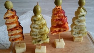 Alberelli di pasta sfoglia pronti in soli 5 minutiil finger food natalizio [upl. by Aserehtairam]