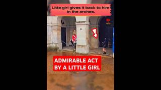 ADMIRABLE ACT BY A LITTLE GIRL kingsguard uk london respect [upl. by Prebo]