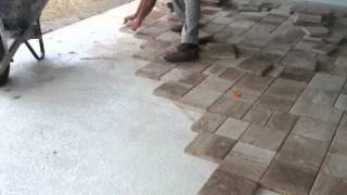 Laying Thin Pavers Over Concrete [upl. by Grati]